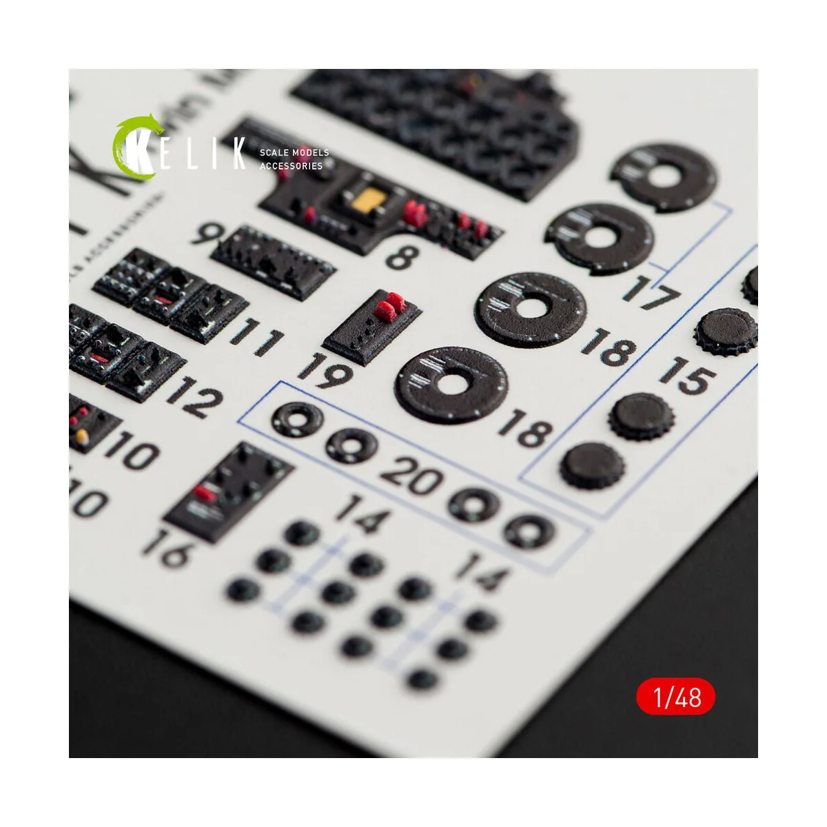 F-82 E/H Twin Mustang interior 3D decals for Modelsvit - Kelik K48046