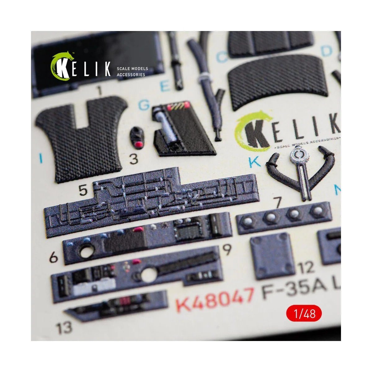 F-35A Lightning II interior 3D decals for Kitty Hawk / Zimimodel ki...