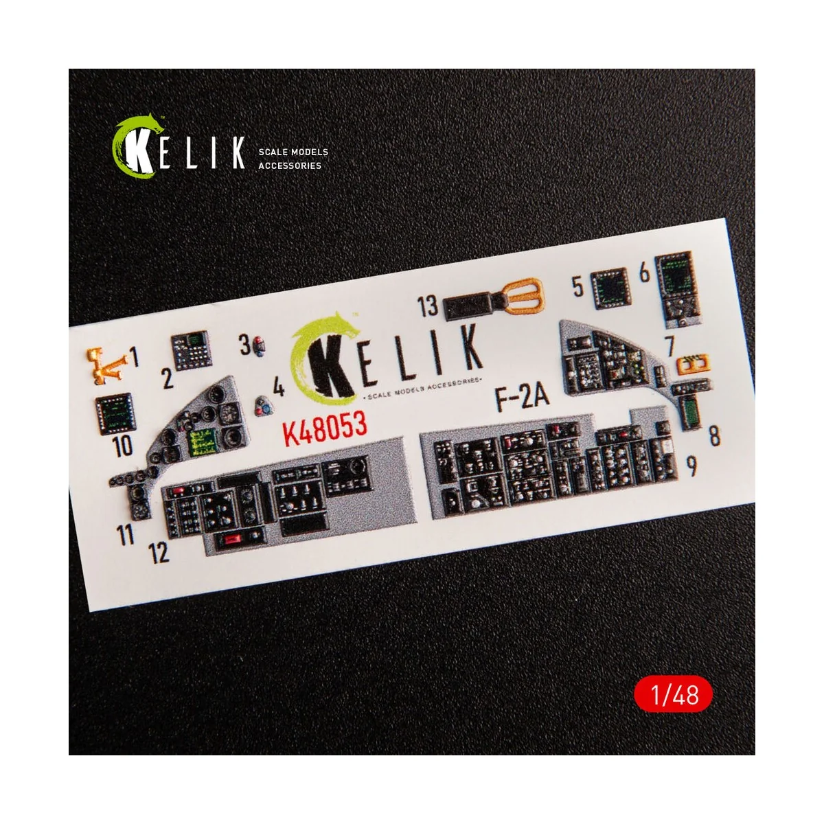 JASDF F-2A interior 3D decals for Hasegawa kit - Kelik K48053