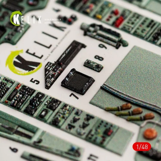 SU-27 Flanker interior 3D decals for GWH kit - Kelik K48051 SU-27 Flanker interior 3D decals for GWH kit - Kelik K48051