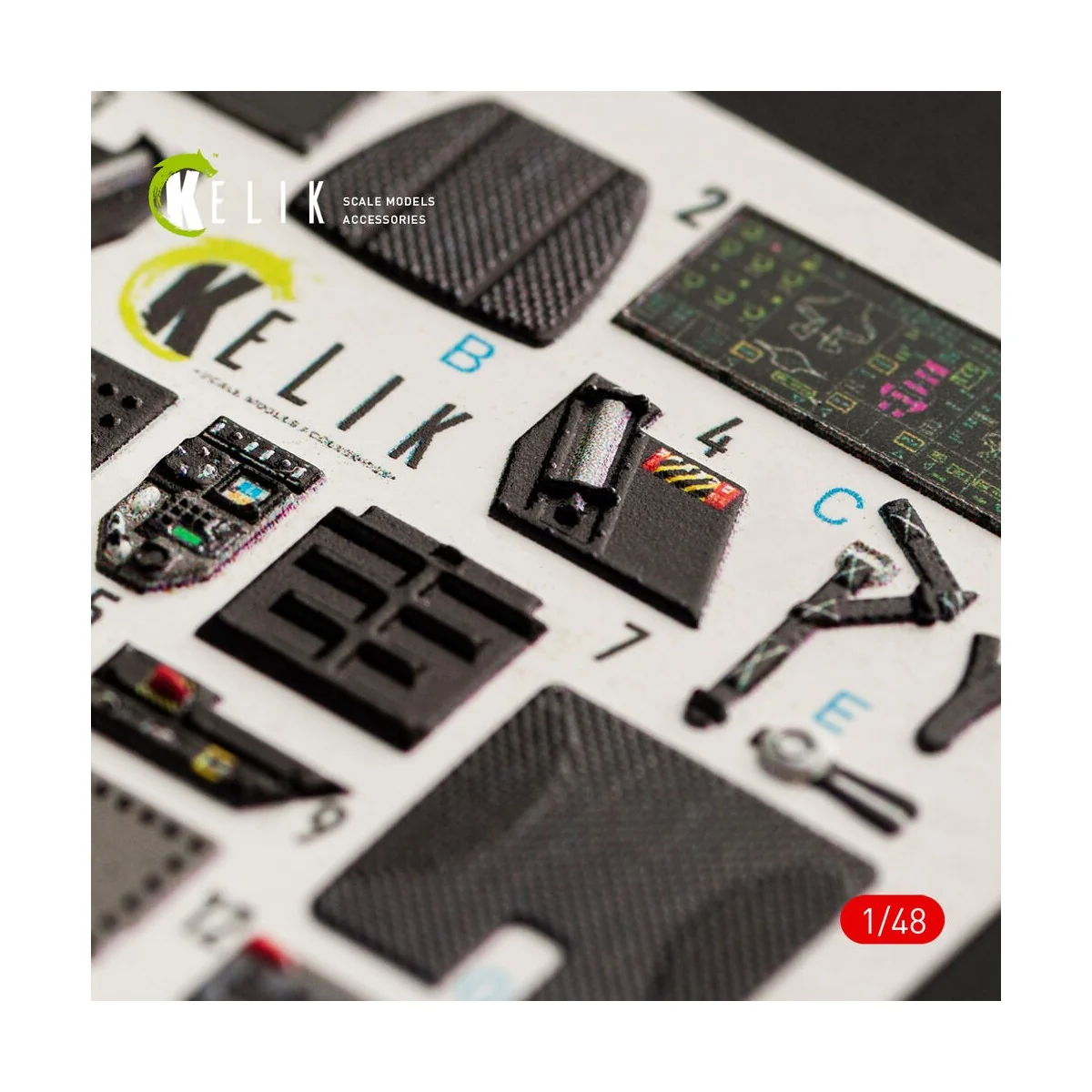 F-35A Lightning II interior 3D decals for Meng kit, 1/48 - Kelik K4...