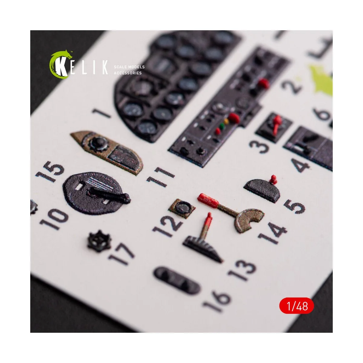 P-51H Mustang interior 3D decals for Modelsvit kit, 1/48 - Kelik K4...