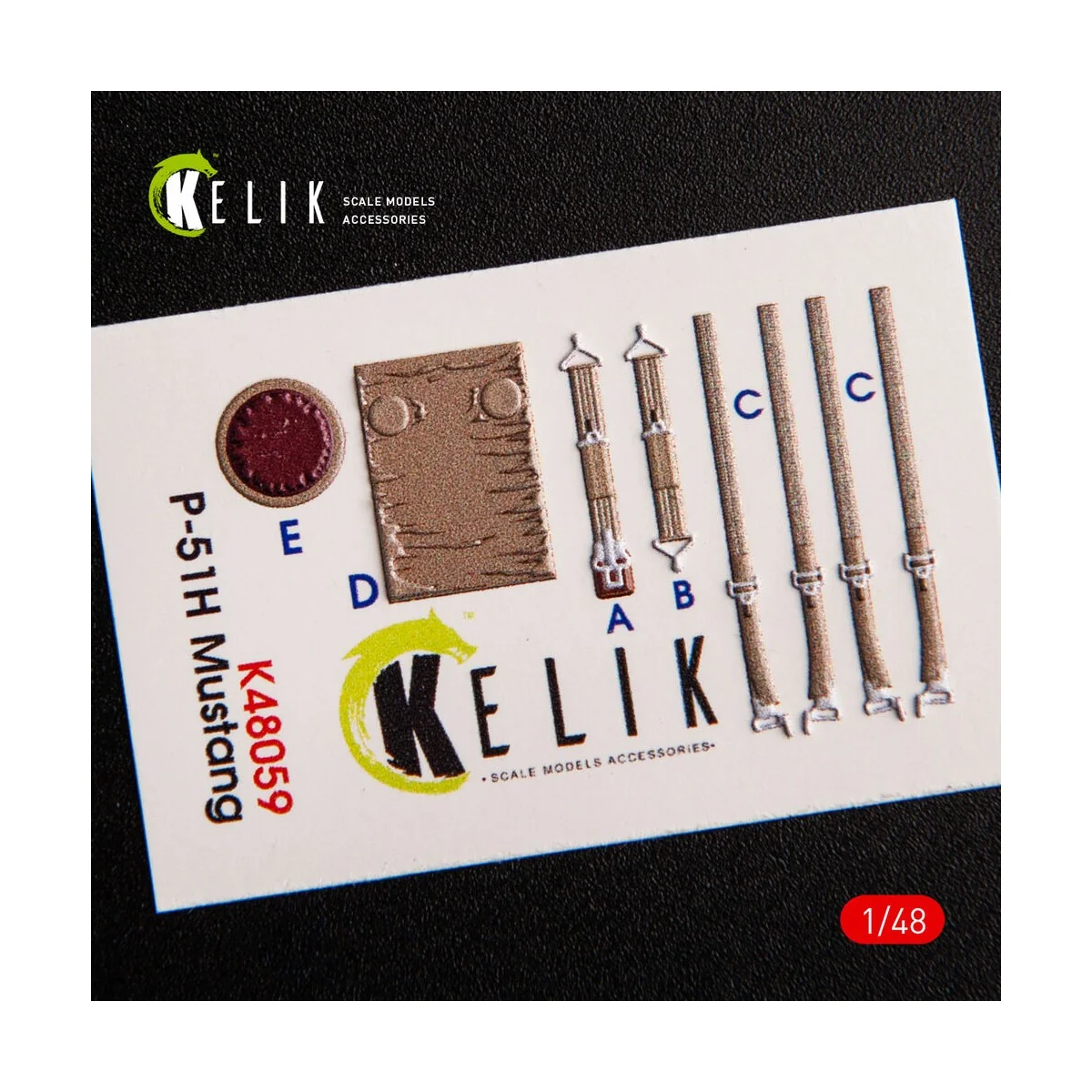 P-51H Mustang interior 3D decals for Modelsvit kit, 1/48 - Kelik K4...