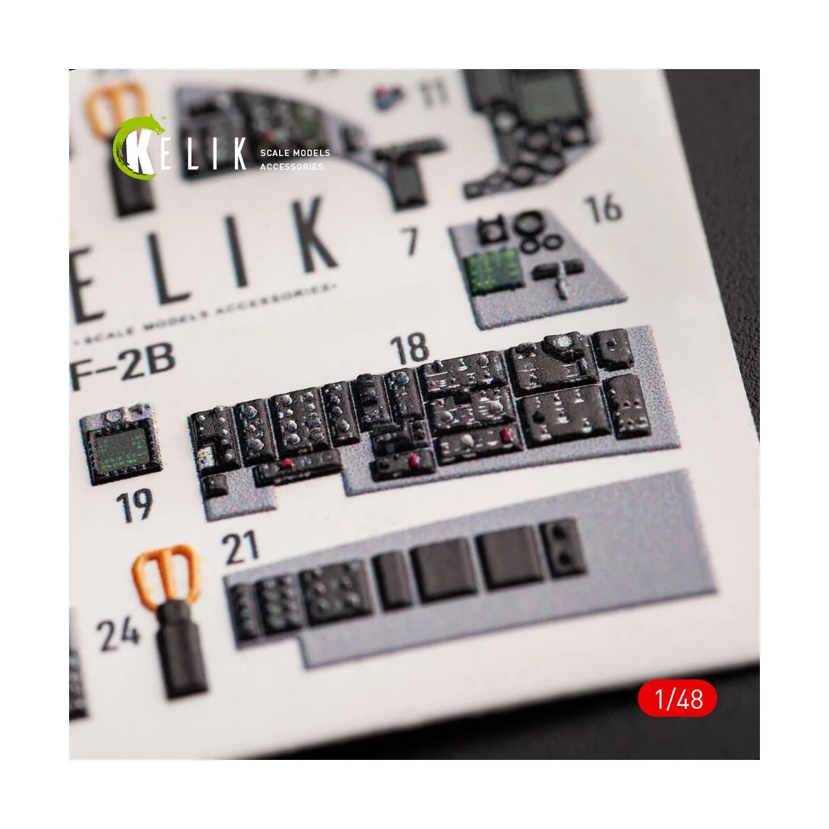 JASDF F-2B interior 3D decals for Hasegawa kit - Kelik K48054