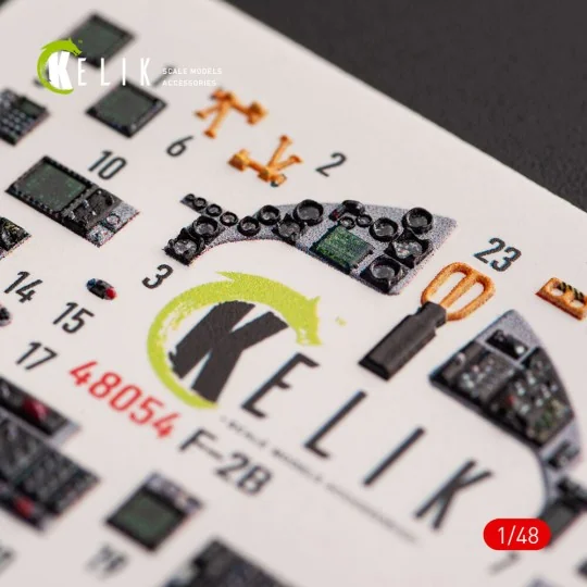 JASDF F-2B interior 3D decals for Hasegawa kit - Kelik K48054