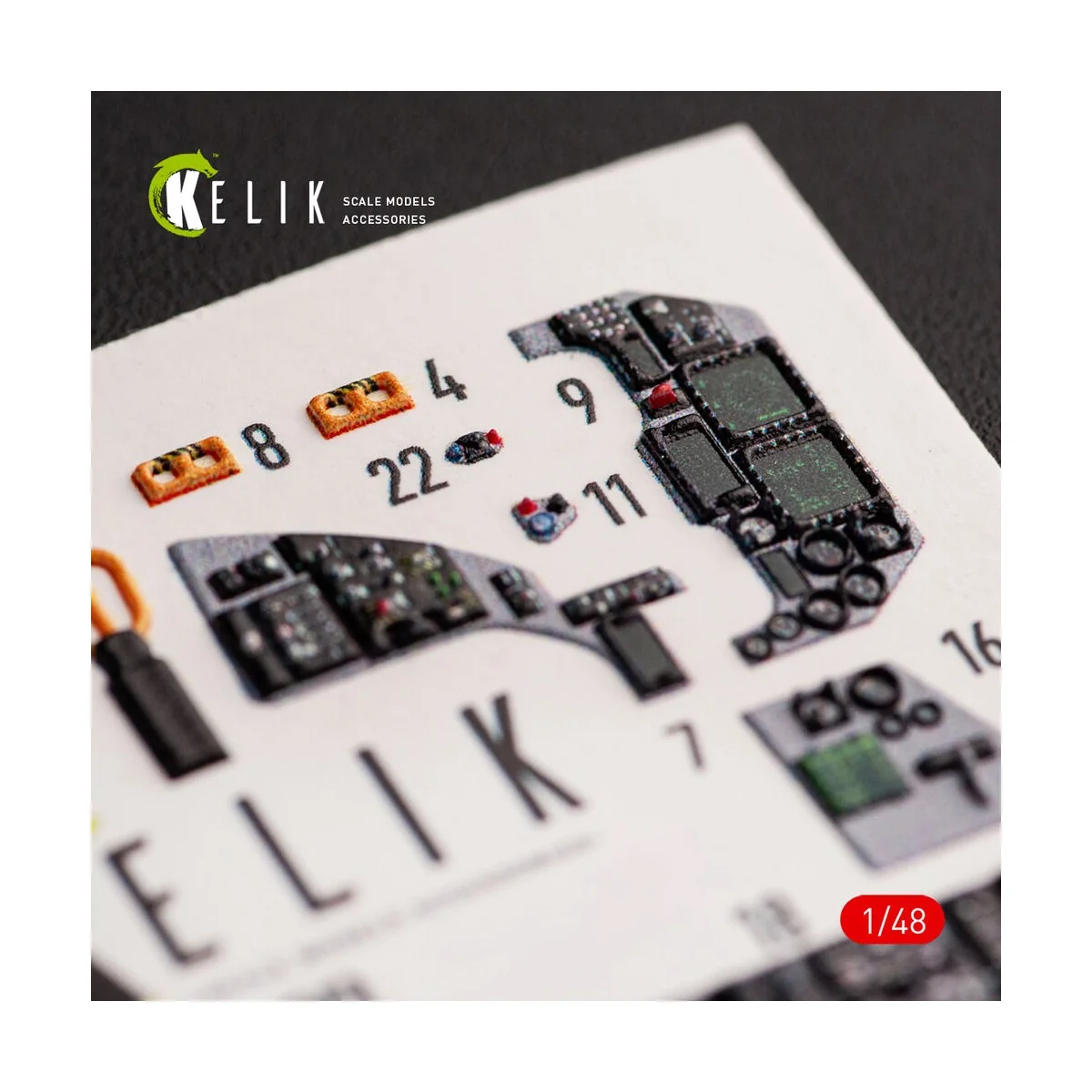 JASDF F-2B interior 3D decals for Hasegawa kit - Kelik K48054