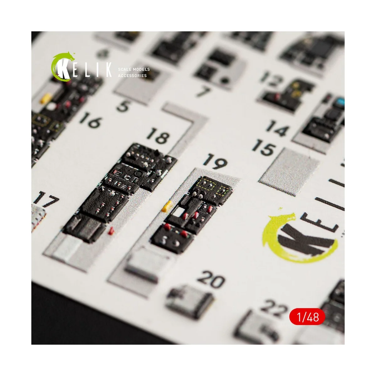 T-50 ROKAF interior 3D decals for Academy kit, 1/48 - Kelik K48057