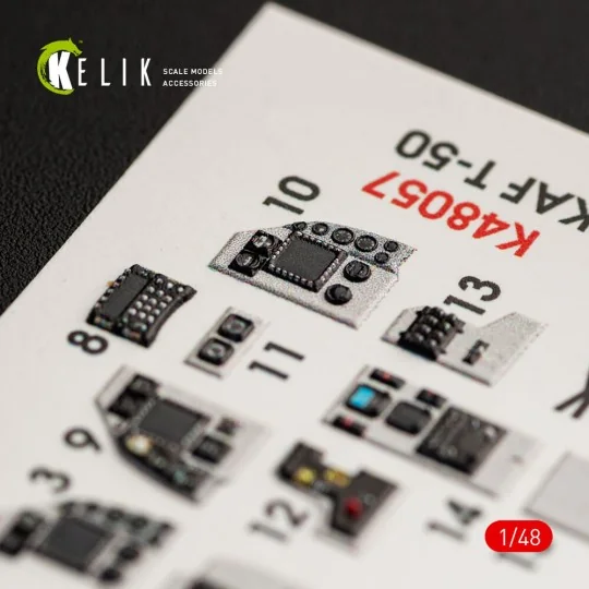T-50 ROKAF interior 3D decals for Academy kit, 1/48 - Kelik K48057