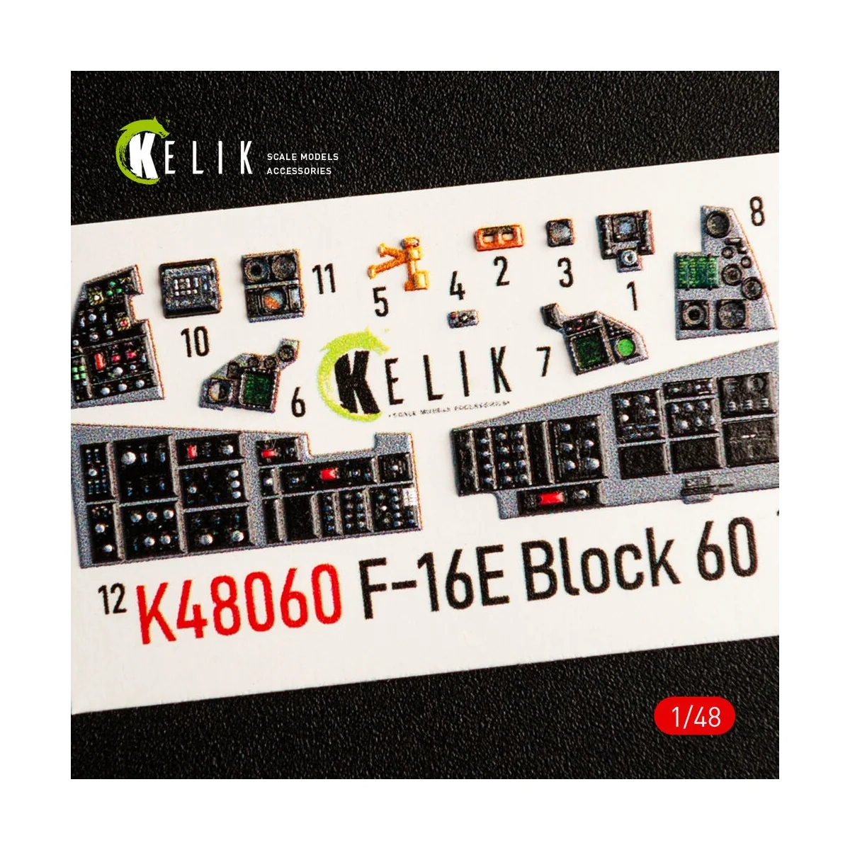 F-16E Desert Vipers Block 60 interior 3D decals for Kinetic kit - K... F-16E Desert Vipers Block 60 interior 3D decals for Kinetic kit - K...