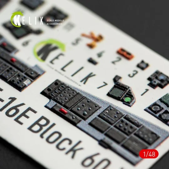 F-16E Desert Vipers Block 60 interior 3D decals for Kinetic kit - K... F-16E Desert Vipers Block 60 interior 3D decals for Kinetic kit - K...