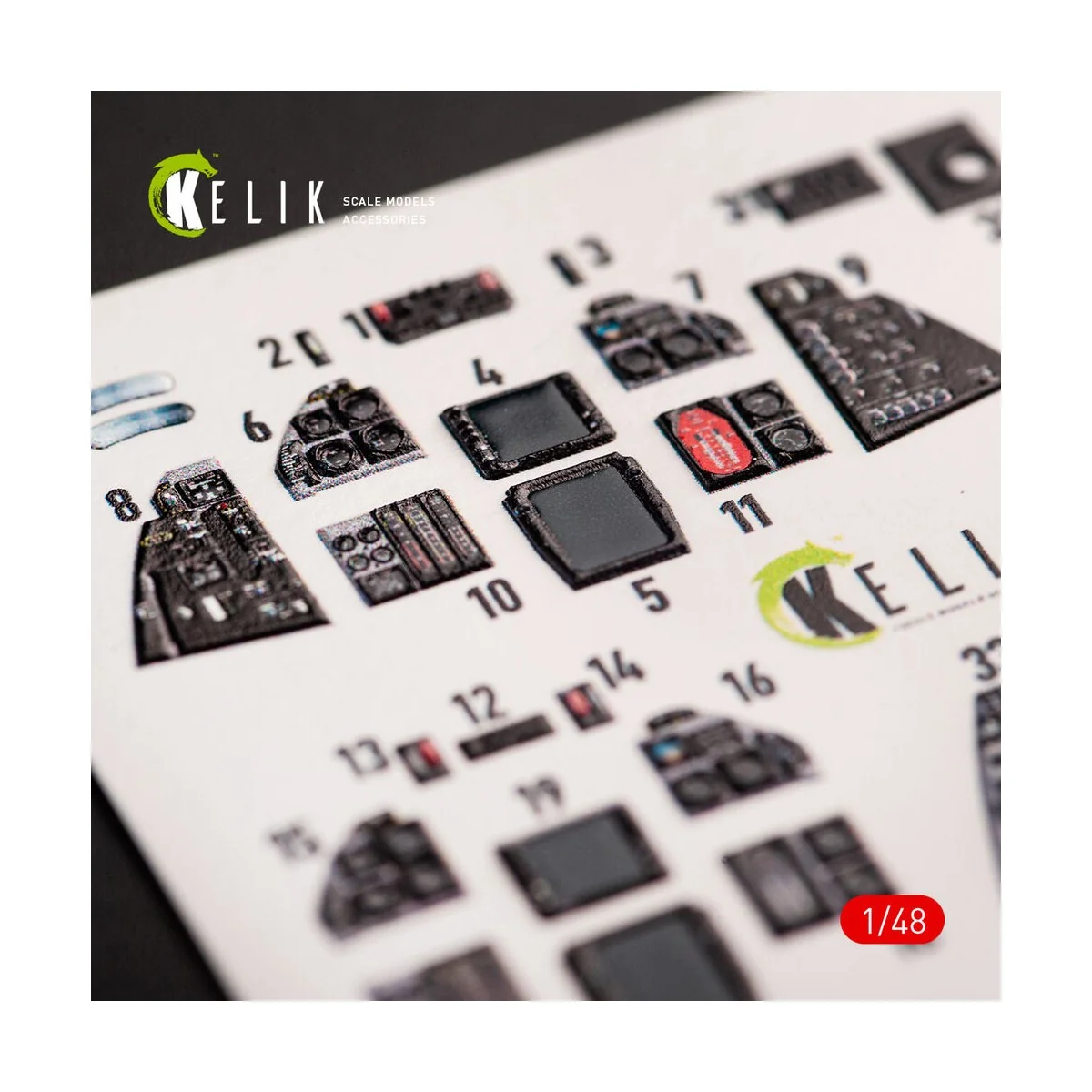 F-14B Tomcat interior 3D decals for GWH kit, 1/48 - Kelik K48066 F-14B Tomcat interior 3D decals for GWH kit, 1/48 - Kelik K48066