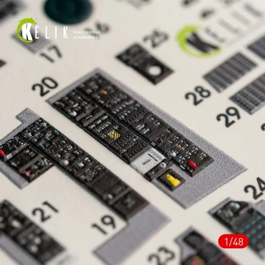 F-14D Tomcat interior 3D decals for Tamiya kit - Kelik K48063