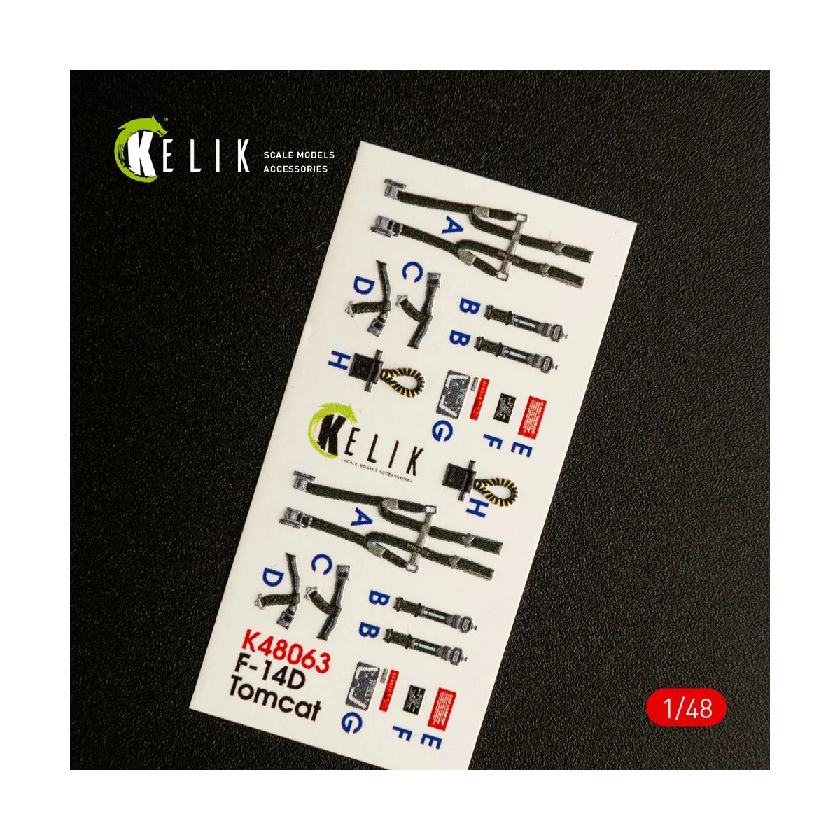 F-14D Tomcat interior 3D decals for Tamiya kit, 1/48 - Kelik K48063