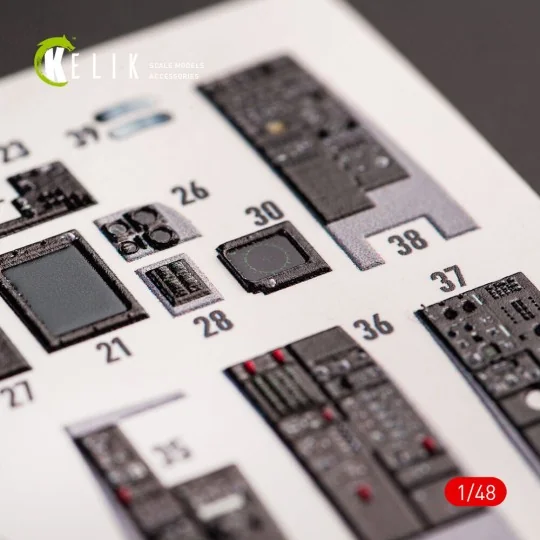 F-14B Tomcat interior 3D decals for GWH kit - Kelik K48066