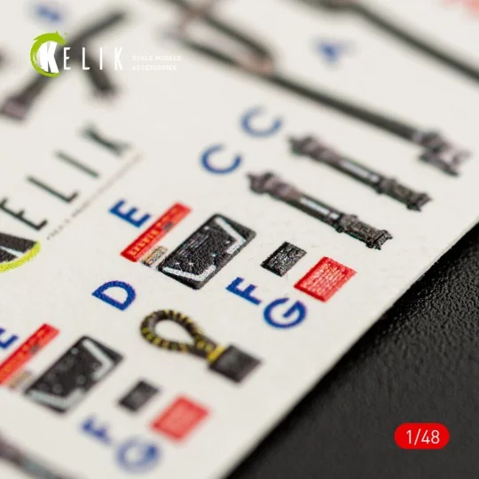 F-14D Tomcat interior 3D decals for AMK kit - Kelik K48064