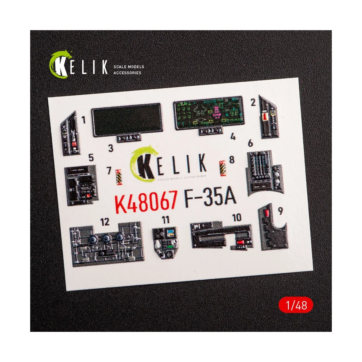 F-35A interior 3D decals for Tamiya kit - Kelik K48067