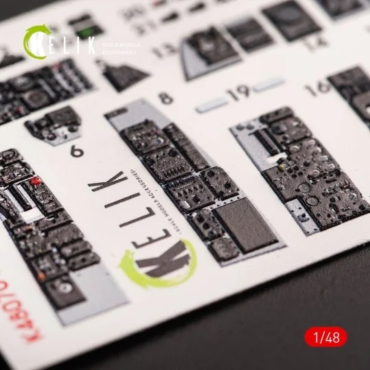 F-4E Phantom II interior 3D decals for Meng kit, 1/48 - Kelik K48070 F-4E Phantom II interior 3D decals for Meng kit, 1/48 - Kelik K48070