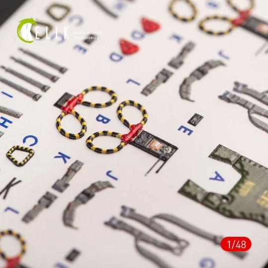 F-4E Phantom II interior 3D decals for Meng kit - Kelik K48070