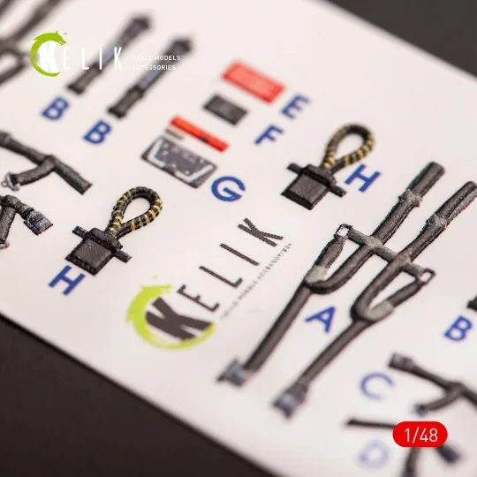 F-14A Tomcat late interior 3D decals for Tamiya kit - Kelik K48068