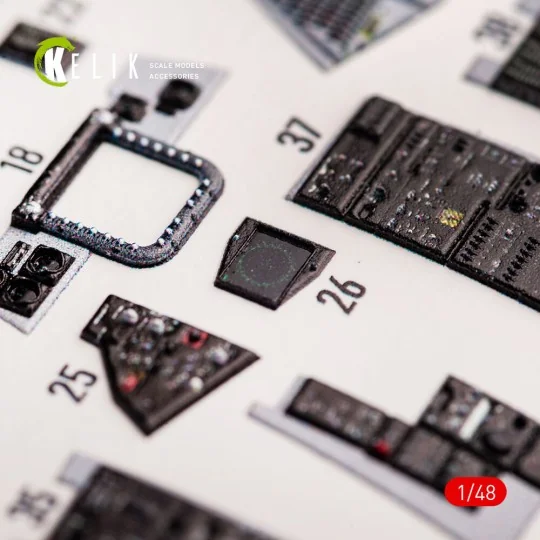 F-14A Tomcat late interior 3D decals for Tamiya kit, 1/48 - Kelik K... F-14A Tomcat late interior 3D decals for Tamiya kit, 1/48 - Kelik K...
