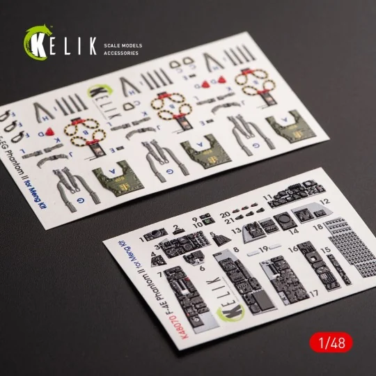 F-4E Phantom II interior 3D decals for Meng kit, 1/48 - Kelik K48070 F-4E Phantom II interior 3D decals for Meng kit, 1/48 - Kelik K48070