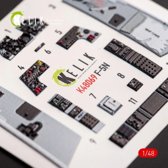 F-5N interior 3D decals for AFV Club kit - Kelik K48069 F-5N interior 3D decals for AFV Club kit - Kelik K48069