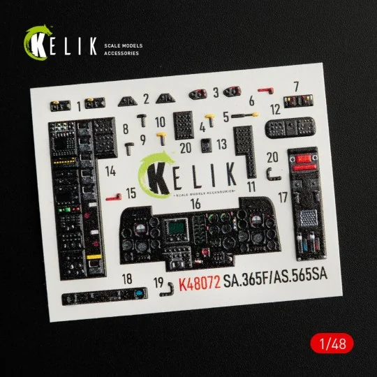 Dauphin II SA.365F / AS.565SA interior 3D decals for Kitty Hawk / Z... Dauphin II SA.365F / AS.565SA interior 3D decals for Kitty Hawk / Z...