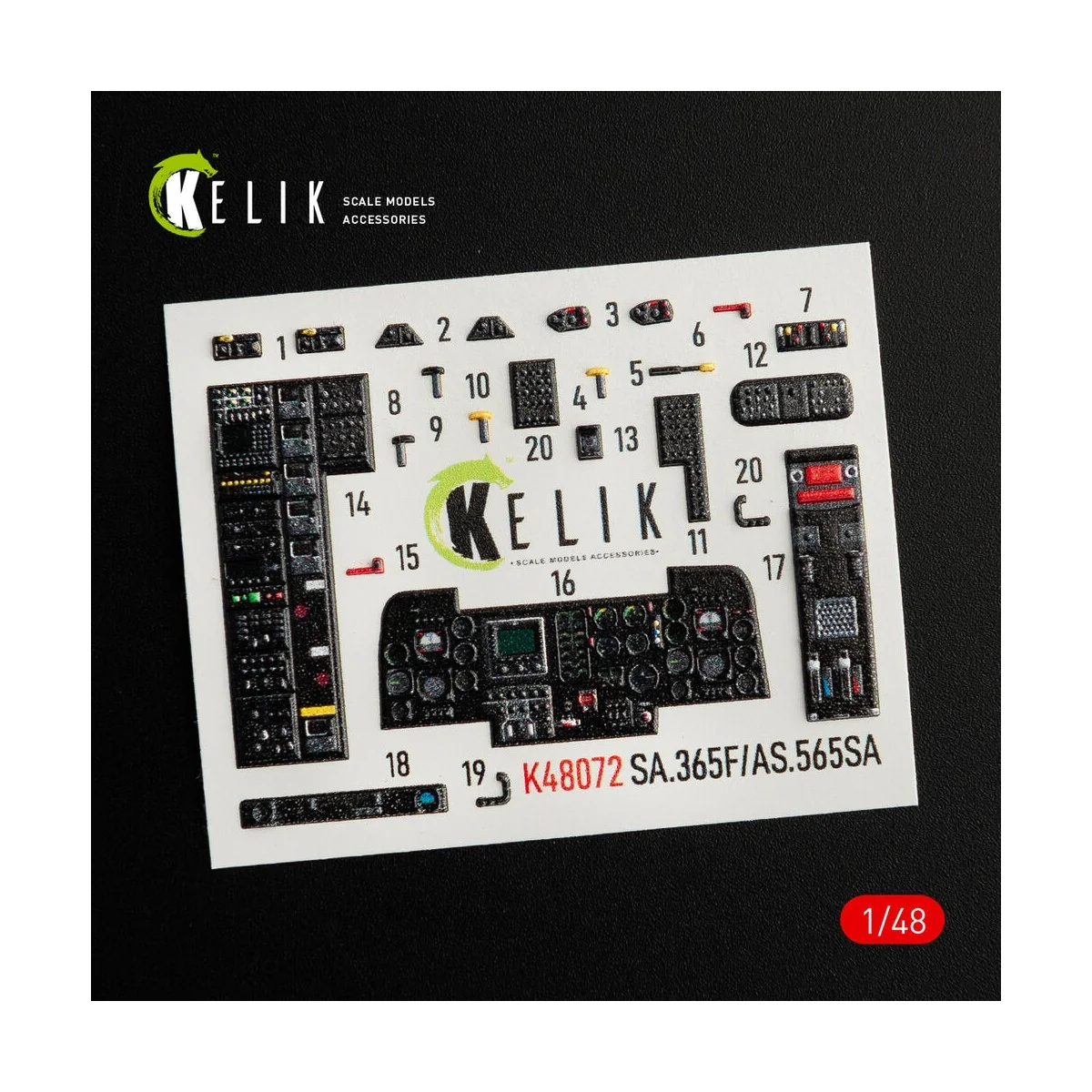 Dauphin II SA.365F / AS.565SA interior 3D decals for Kitty Hawk / Z... Dauphin II SA.365F / AS.565SA interior 3D decals for Kitty Hawk / Z...