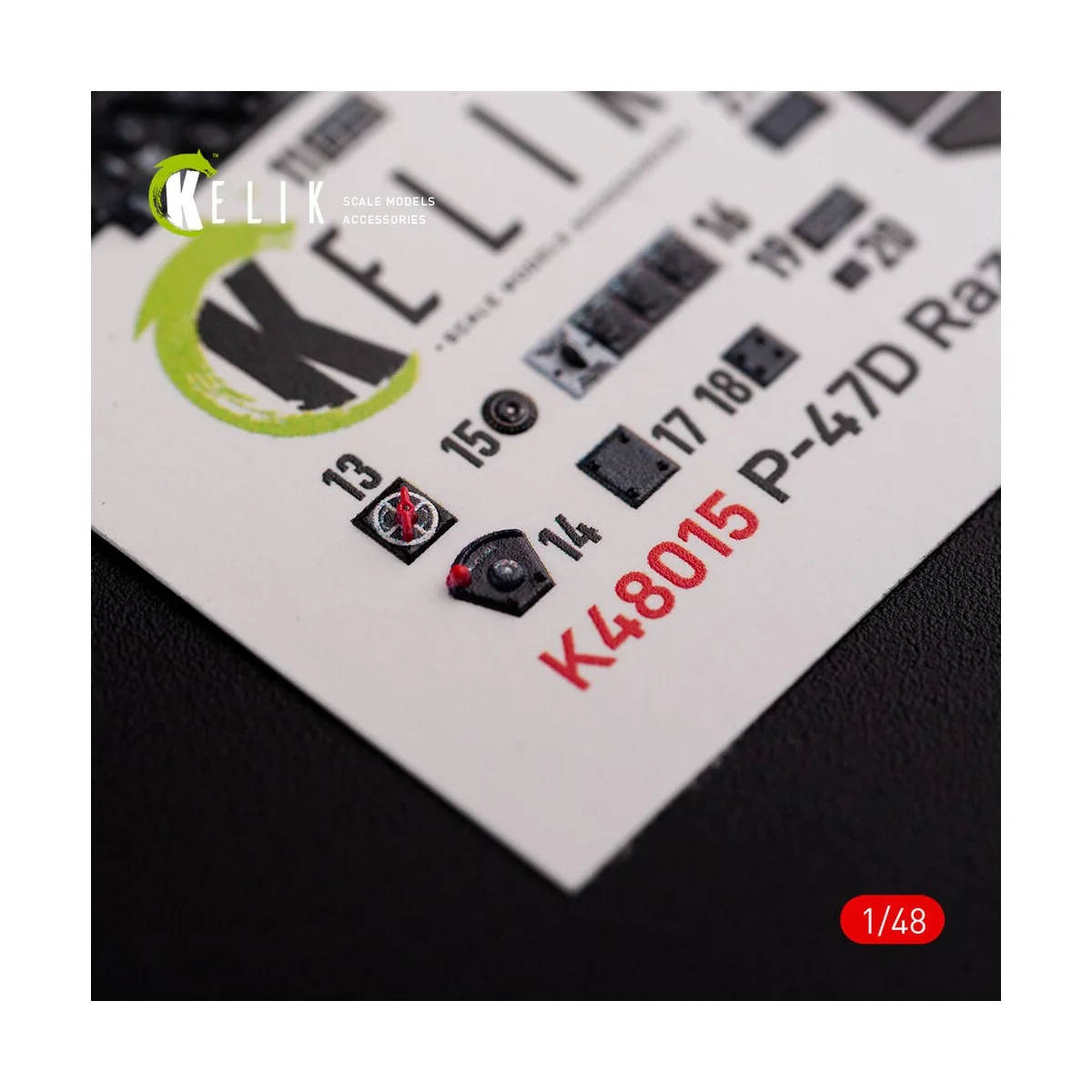 P-47D Razorback interior 3D decals for Tamiya kit - Kelik K48015 P-47D Razorback interior 3D decals for Tamiya kit - Kelik K48015