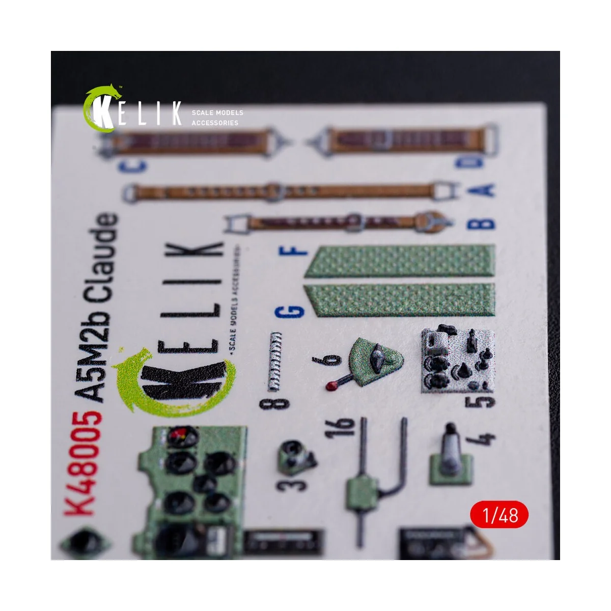 A5M2B Claude interior 3D decals for WingsyKits kit - Kelik K48005 A5M2B Claude interior 3D decals for WingsyKits kit - Kelik K48005