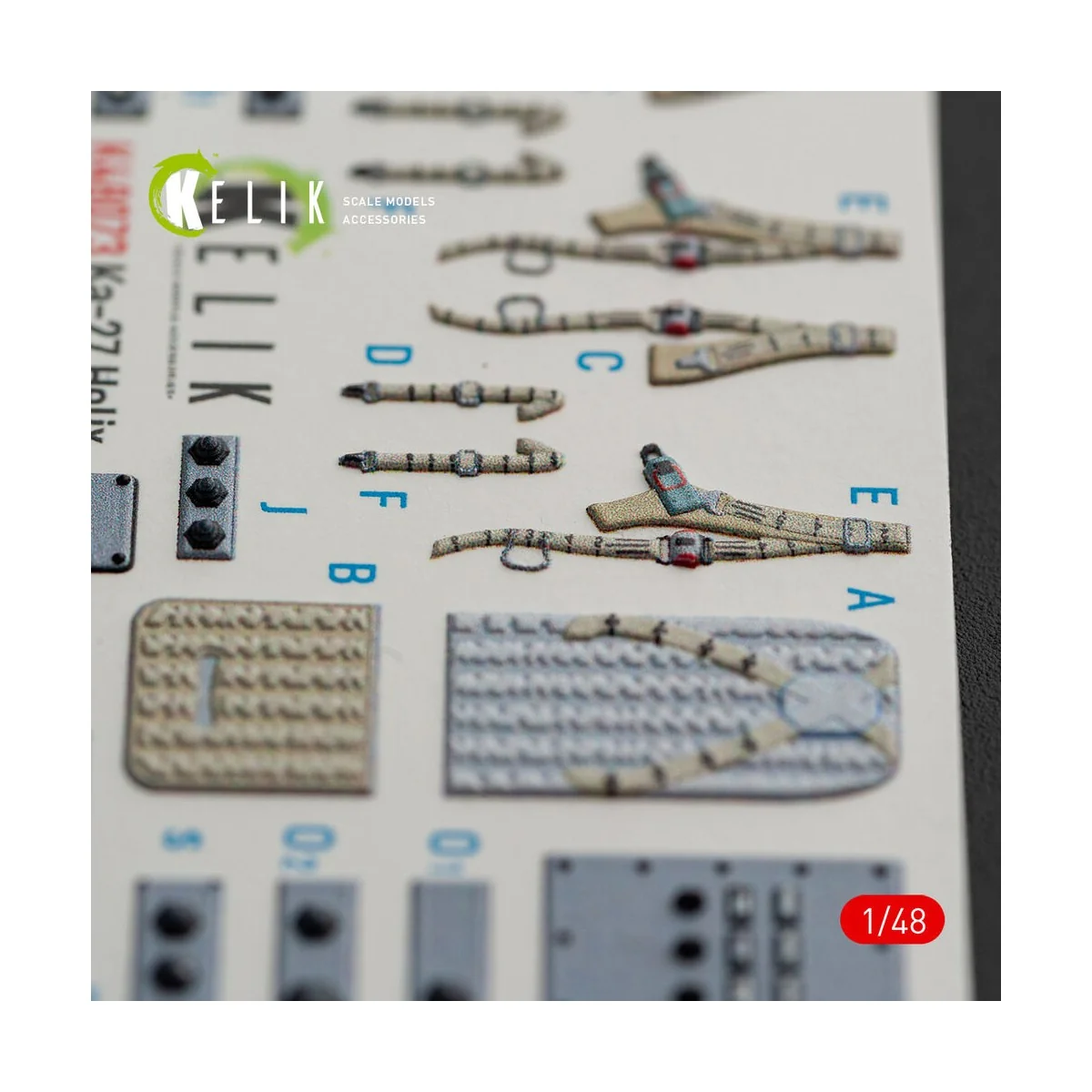 Ka-27 Helix interior 3D decals for HobbyBoss kit, 1/48 - Kelik K48073 Ka-27 Helix interior 3D decals for HobbyBoss kit, 1/48 - Kelik K48073