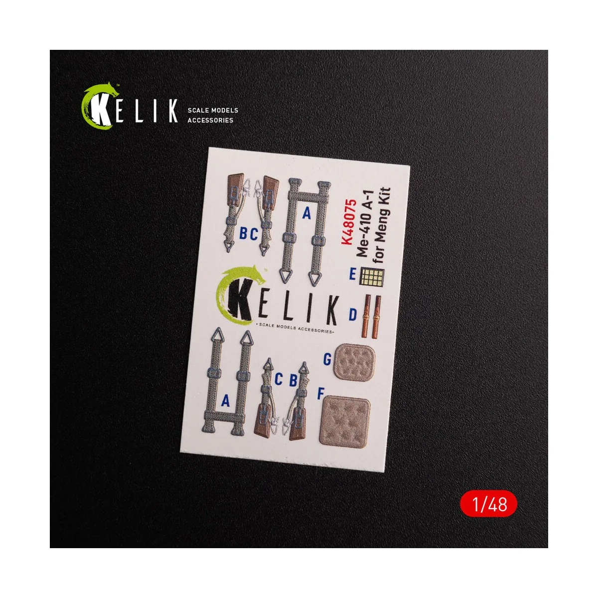 Messerschmitt Me-410 A1 interior 3D decals for Meng Model kit, 1/48...