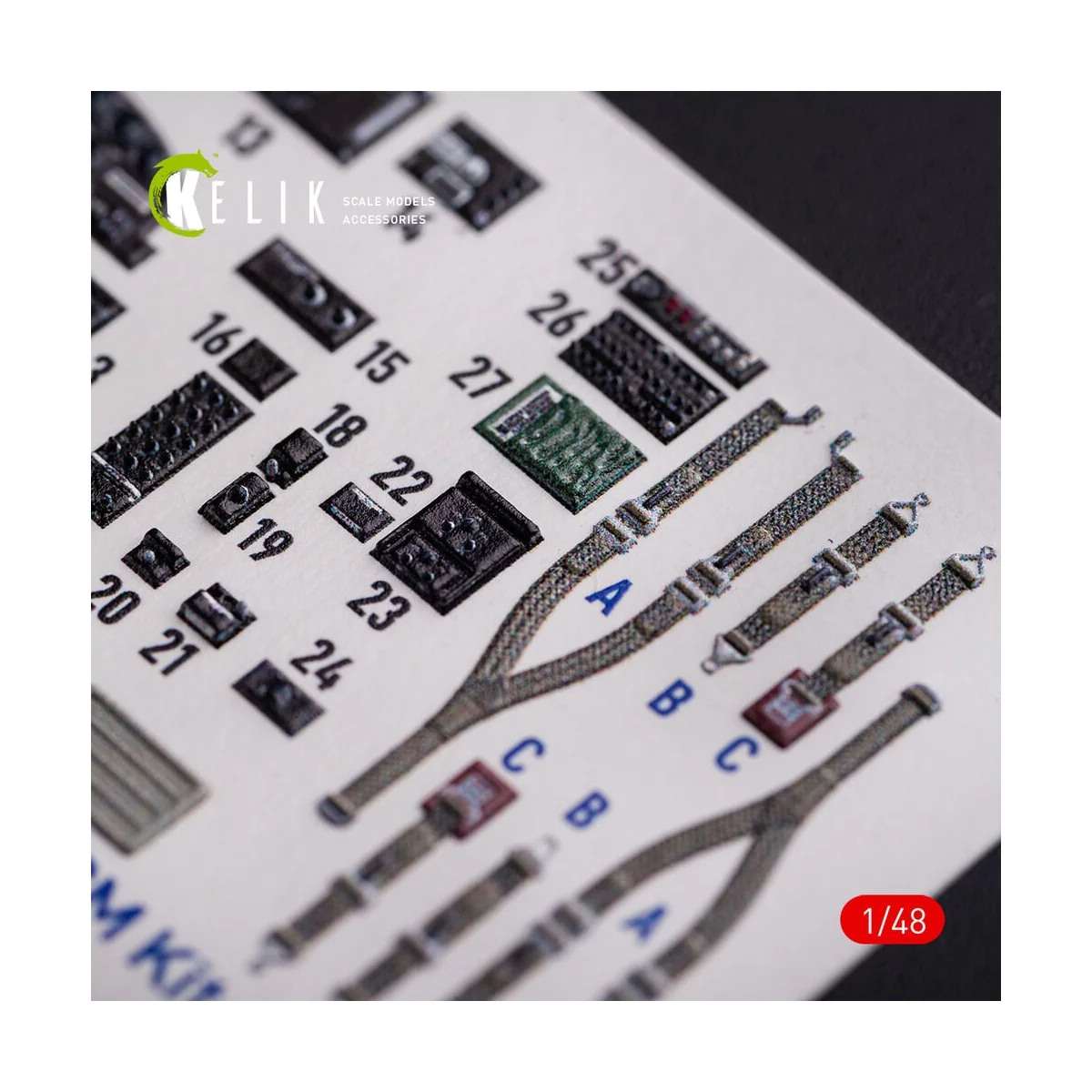 O-2A Skymaster interior 3D decals small version for ICM kit, 1/48 -...