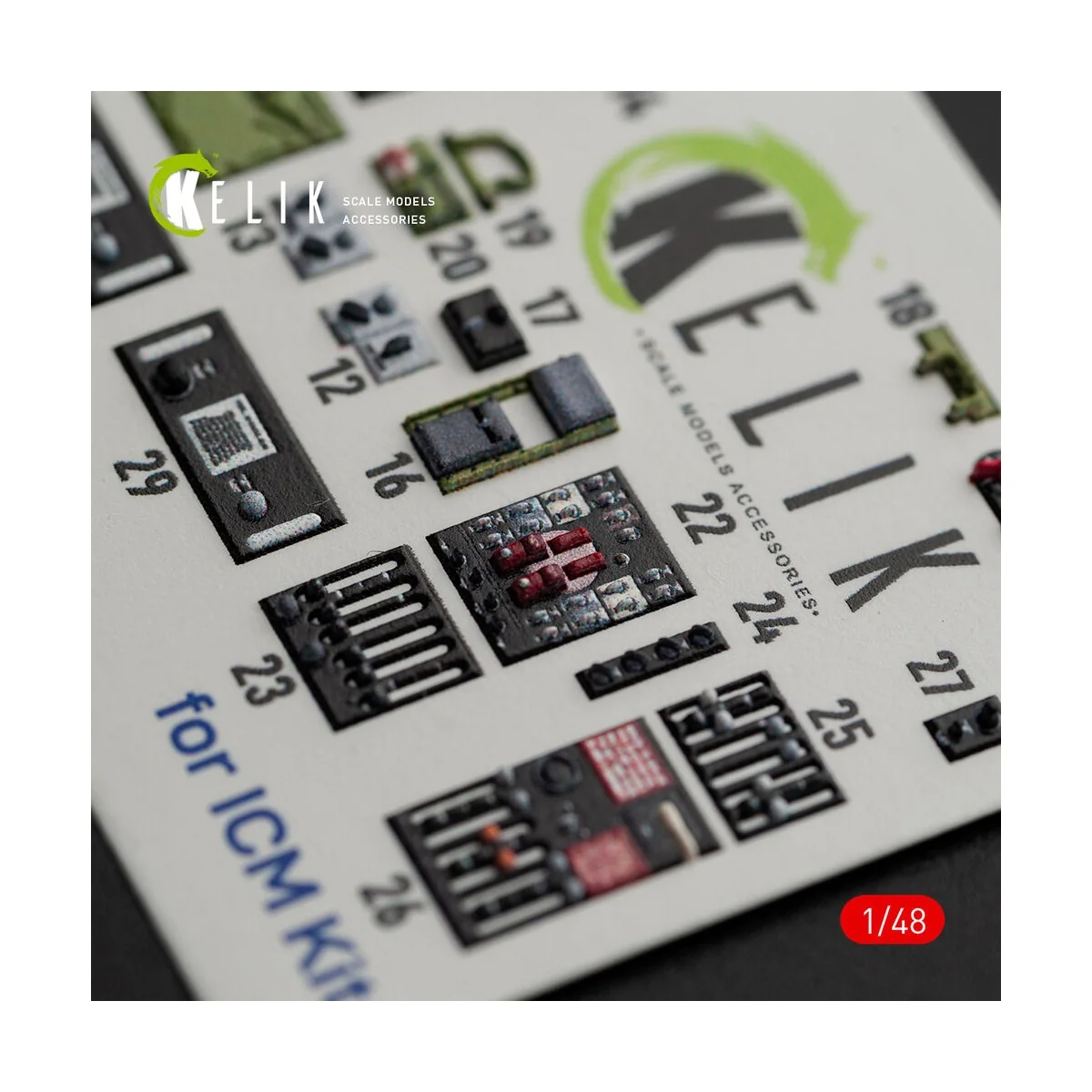 B-26B Marauder interior 3D decals for ICM kit, 1/48 - Kelik K48084