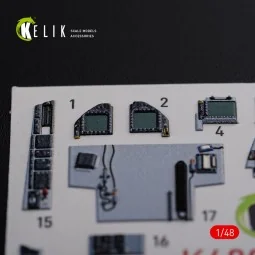 F/A-18F Super Hornet interior 3D decals for MENG kit - Kelik K48078