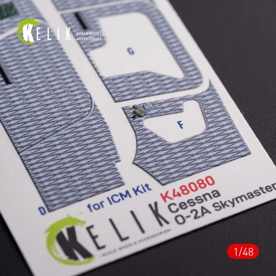 O-2A Skymaster interior 3D decals grey decoration type for ICM kit ...