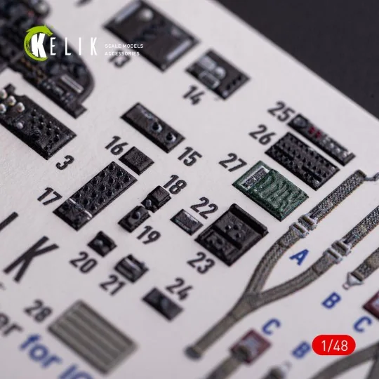 O-2A Skymaster interior 3D decals grey decoration type for ICM kit,...