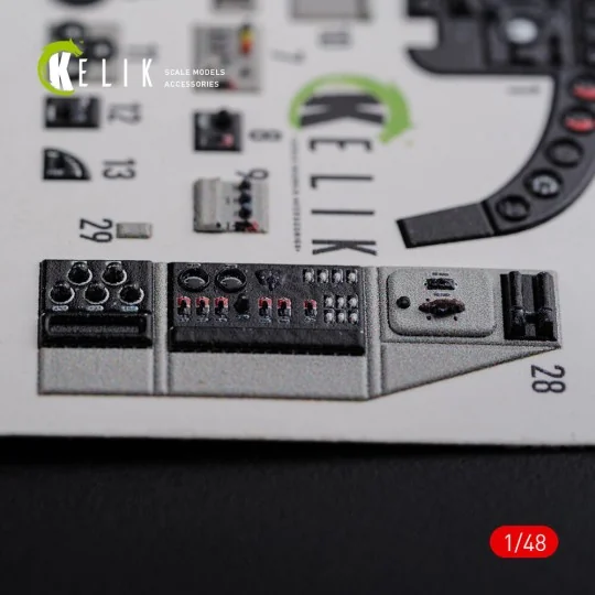 KI-21 interior 3D decals for ICM kit, 1/48 - Kelik K48085