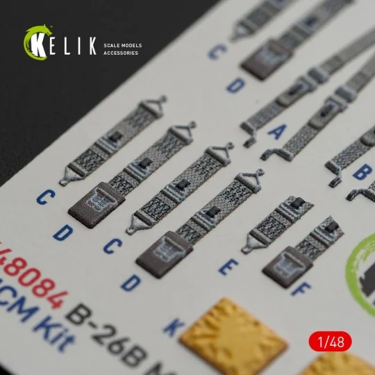 B-26B Marauder interior 3D decals for ICM kit, 1/48 - Kelik K48084