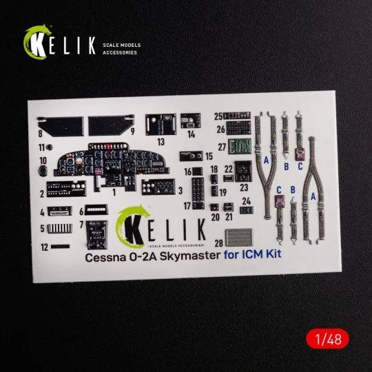 O-2A Skymaster interior 3D decals grey decoration type for ICM kit ...