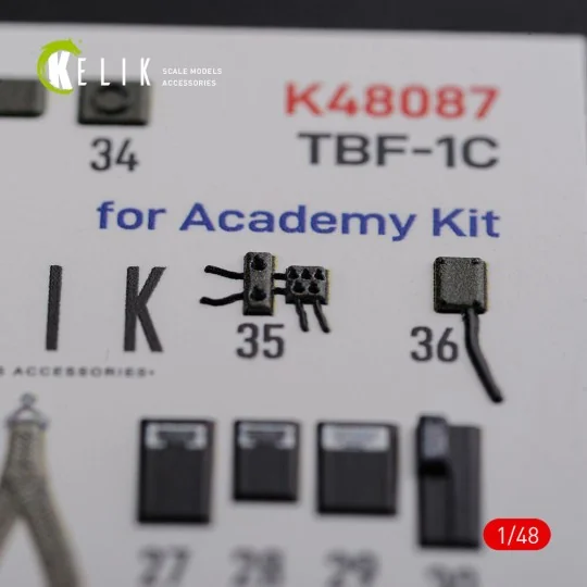 TBF-1C interior 3D decals for Academy kit - Kelik K48087