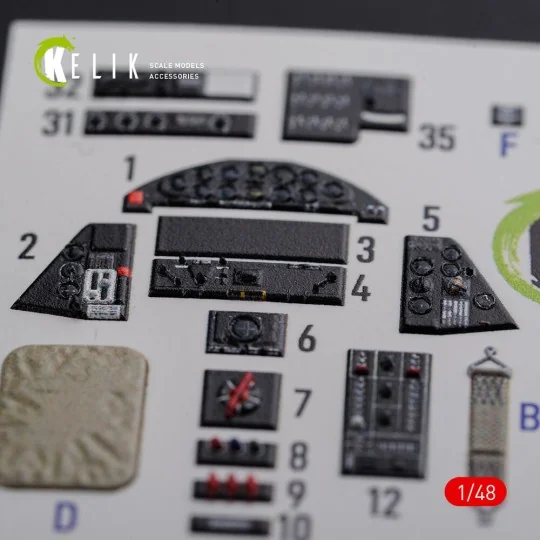 TBF-1C interior 3D decals for Academy kit - Kelik K48087