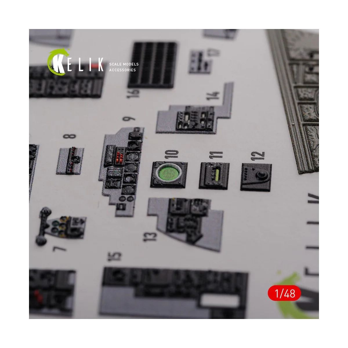 F-4J Phantom II interior 3D decals for Academy kit, 1/48 - Kelik K4...