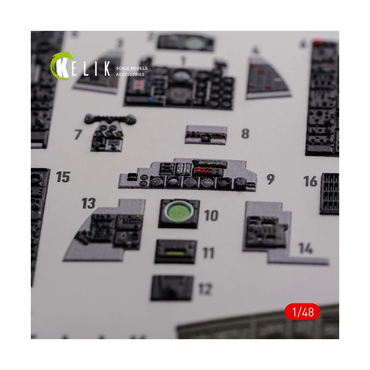 F-4J Phantom II interior 3D decals for Academy kit, 1/48 - Kelik K4...