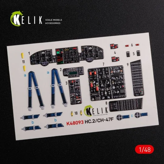 CH-47F interior 3D decals for Italeri kit, 1/48 - Kelik K48093 CH-47F interior 3D decals for Italeri kit, 1/48 - Kelik K48093