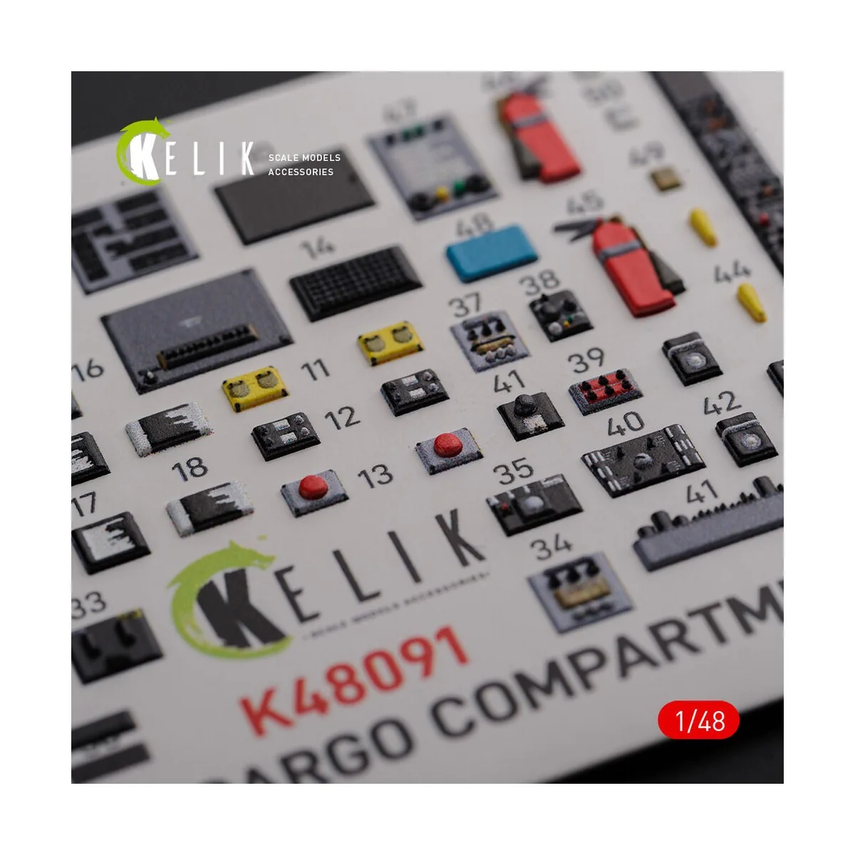 CH-46E Cargo compartment interior 3D decals for Academy kit - Kelik...