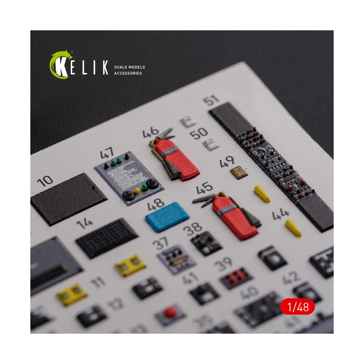 CH-46E Cargo compartment interior 3D decals for Academy kit - Kelik...