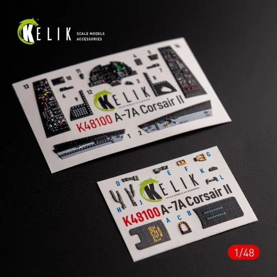 A-7A Corsair II - interior 3D decals for HobbyBoss kit, 1/48 - Keli...