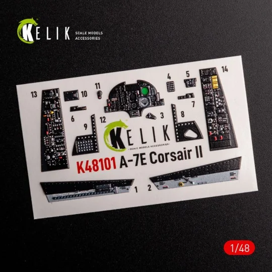 A-7E Corsair II- interior 3D decals for HobbyBoss kit, 1/48 - Kelik... A-7E Corsair II- interior 3D decals for HobbyBoss kit, 1/48 - Kelik...