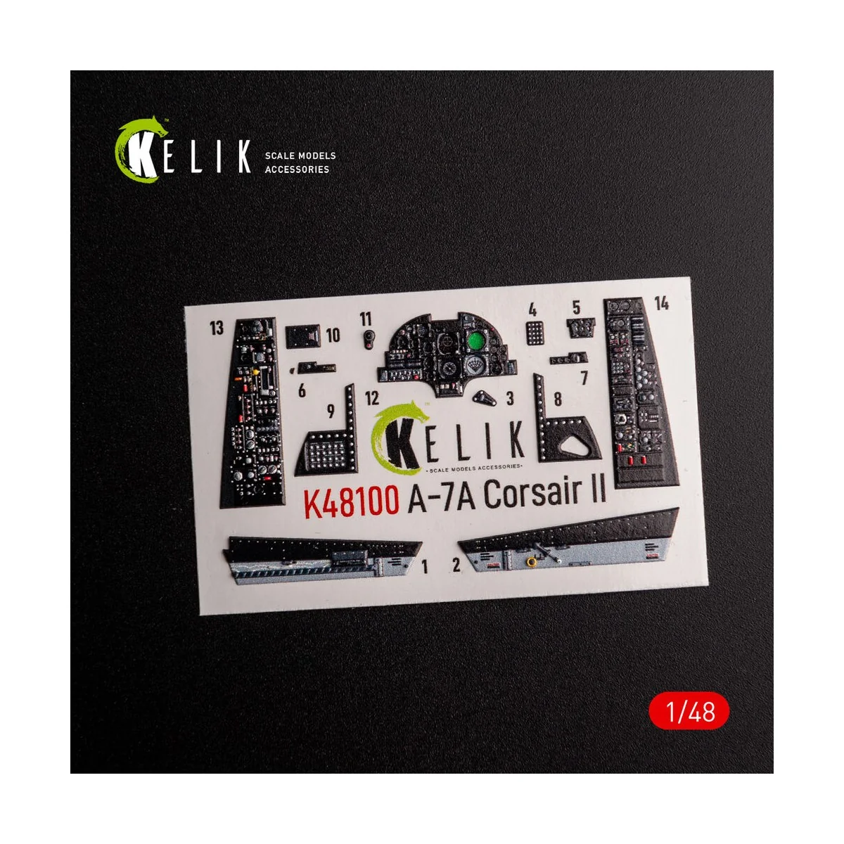 A-7A Corsair II - interior 3D decals for HobbyBoss kit, 1/48 - Keli...